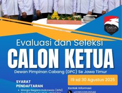 Seleksi Terbuka Ketua DPC Garda RI Jawa Timur Dimulai, Cari Pemimpin yang Menginspirasi