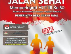 Pemerintah Desa Curah Tatal Gelar Jalan Sehat HUT RI ke-80, Sediakan 2.500 Kupon Gratis