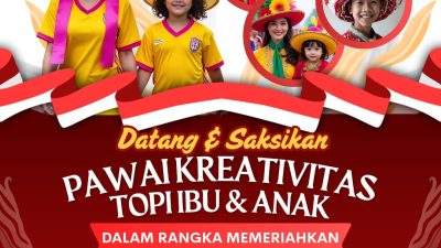 Pawai Kreativitas Topi Ibu & Anak Meriahkan HUT RI ke-80 di Mangaran