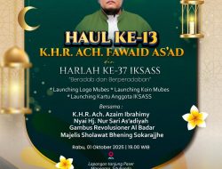 Haul ke-13 KHR Ach. Fawaid As’ad & Harlah ke-37 IKSASS Digelar di Situbondo, Usung Tema “Beradab dan Berperadaban”