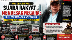 “Dari Gedung DPR, Suara Rakyat Mendesak Negara: RUU Perampasan Aset Diuji Hingga Tenggat 15 Desember 2026”
